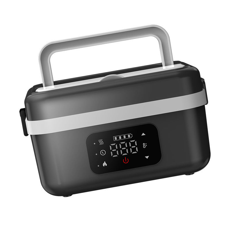 Wireless heating rechargeable lunch box, water-free bento box, large capacity portable rechargeable lunch box for students and office workers.